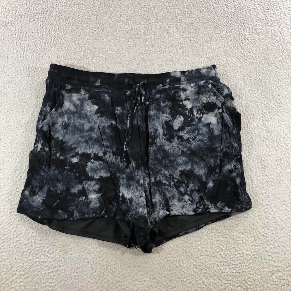 Torrid Shorts 0 Black Gray Tie Dye